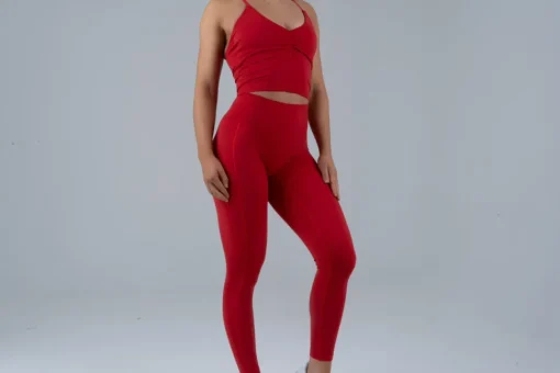 Opule Triangle Shape Top - Cherry Red