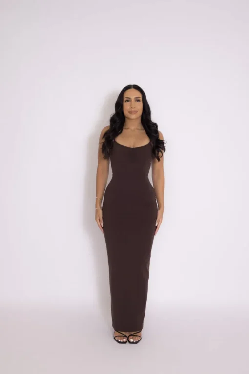 Shape long dress Espresso