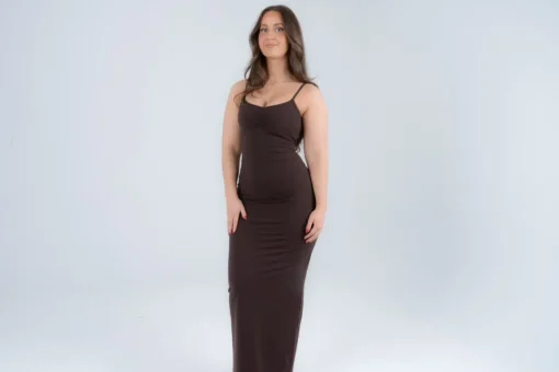 Shape long dress Espresso